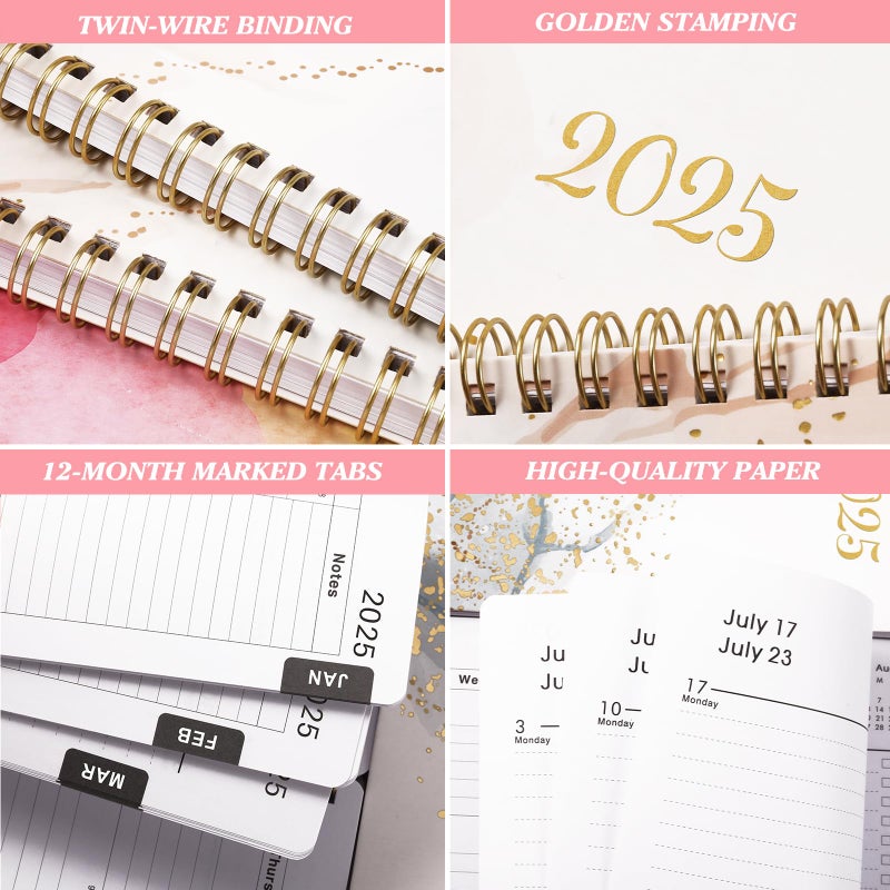 Coboll Planner 2025-2025 Planner Weekly and Monthly from Jan. 2025 to Dec.2025, 8 "" x 9.8 "", 2025 Planner with Flexible Cover, Large Daily Blocks - Image 3